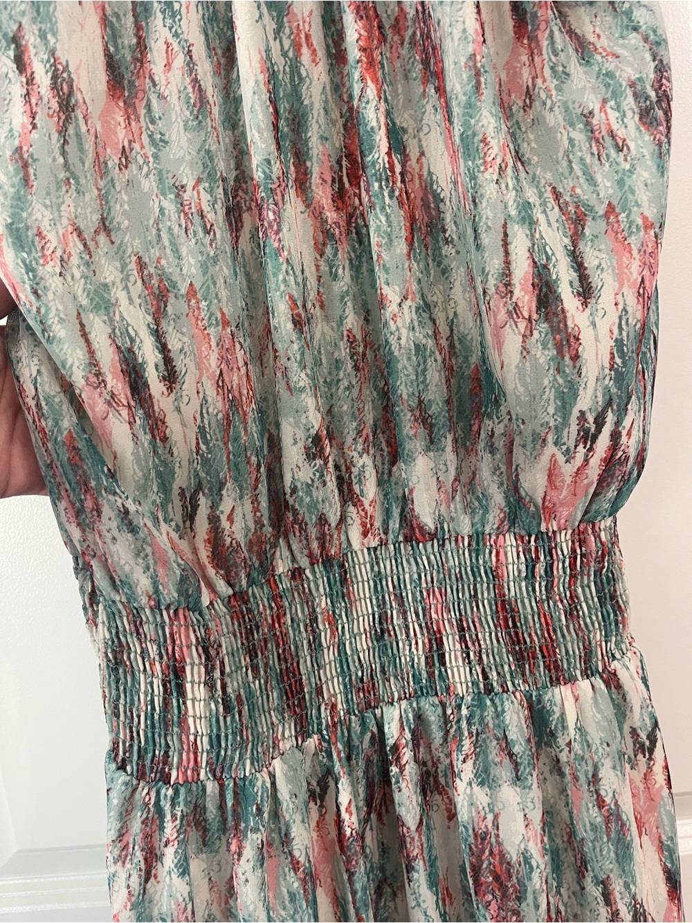 Veronica M Womens Short Sleeve Mini Dress Ruffled Hem and Sleeves Size Large - Picture 10 of 10